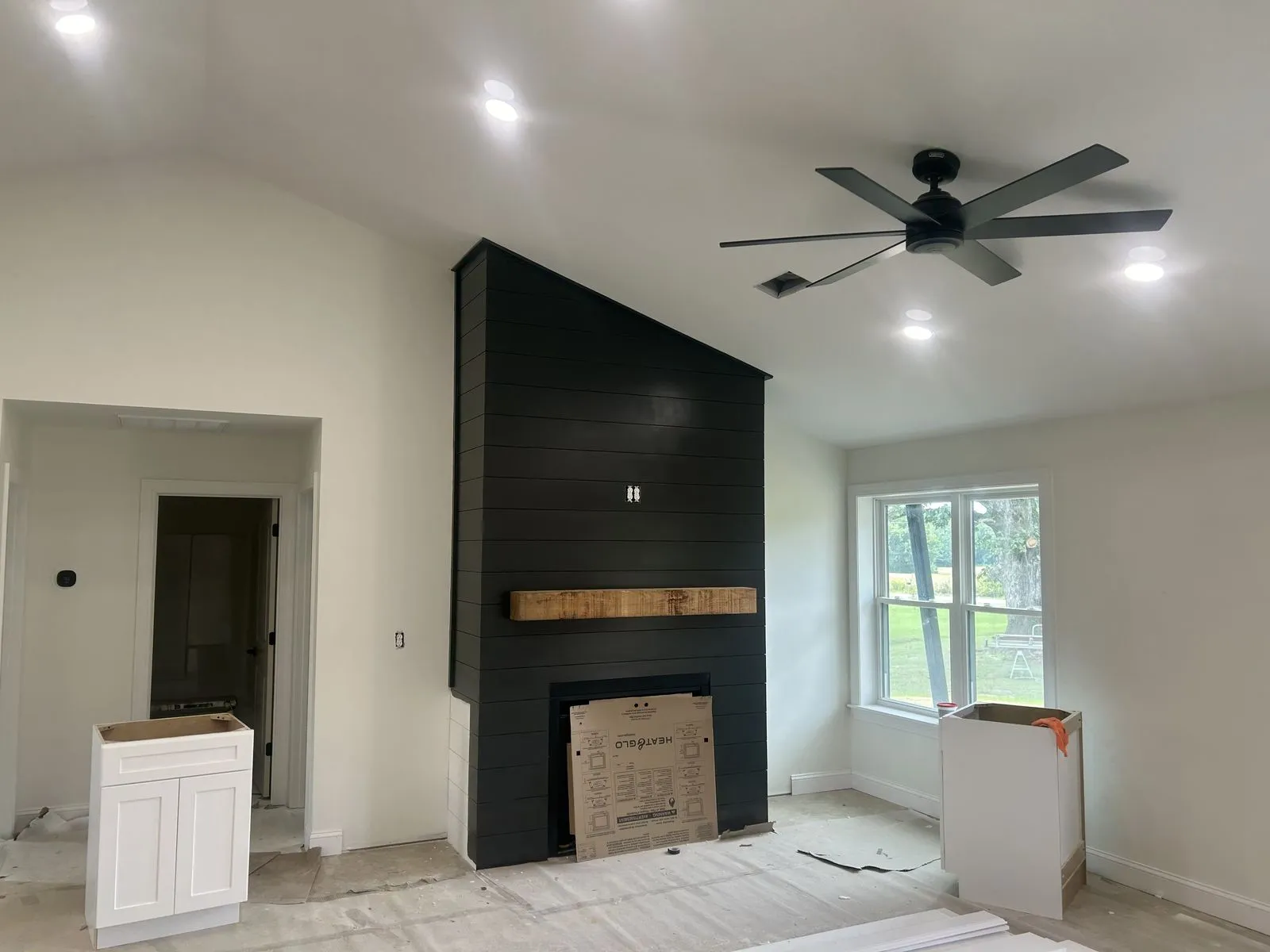 Residential fireplace lighting
